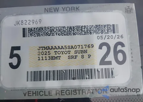 2025 Toyota Bz4X Xle from USA, damaged, VIN JTMAAAAA5SA071769